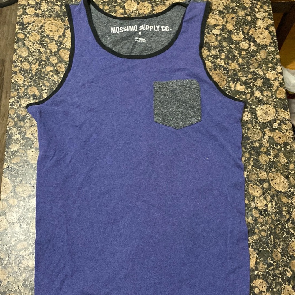 Indigo and Gray tank top